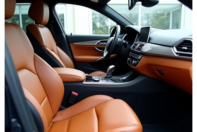 Professionally detailed car interior